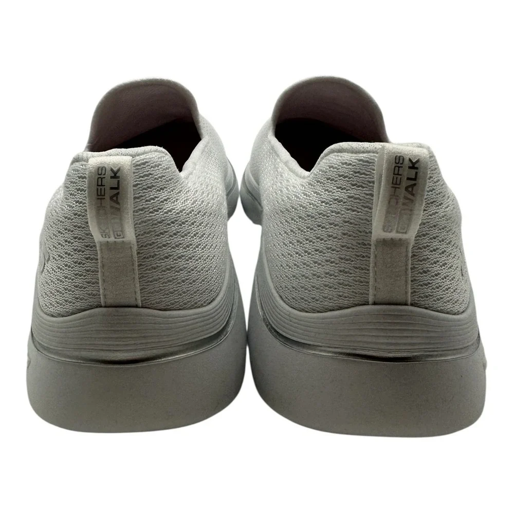Skechers Go‎ Walk Arch Fit 2.0 Shoes Womens Sz 9.5 White Slip On Sneakers 125313